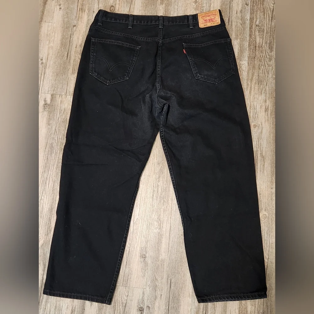 Men's‎ vintage Levi's 550 Relaxed Jeans Black Size 40x29 fit (42x30) Straight